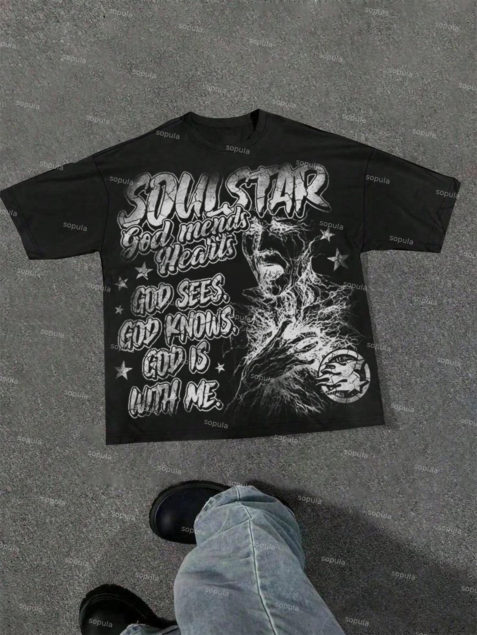 God Heals The Broken Vintage Graphic Cotton T-shirt Product Image