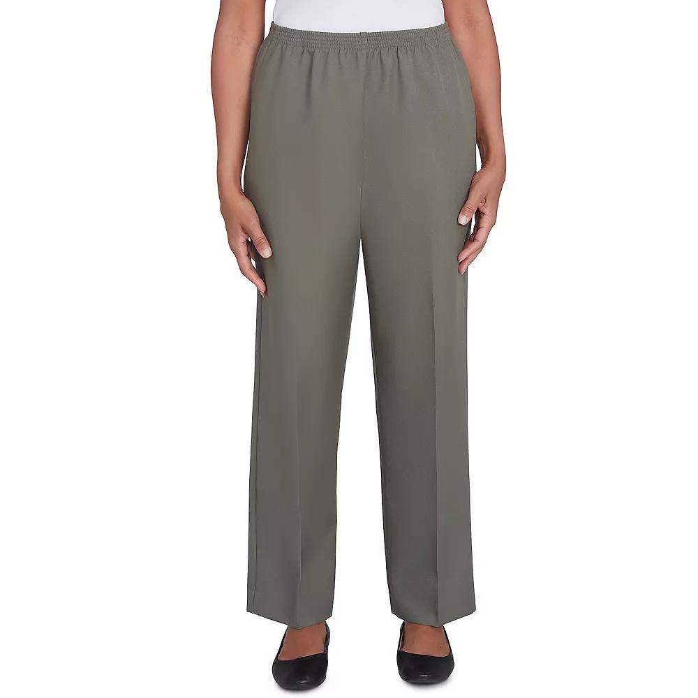 Petite Alfred Dunner All Around Elastic Waist Medium Length Pants, Women's,  Product Image