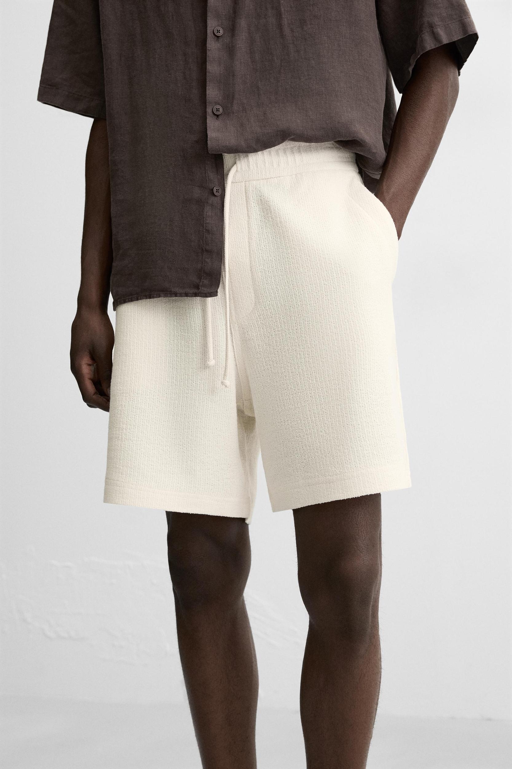 TEXTURED JOGGER SHORTS Product Image
