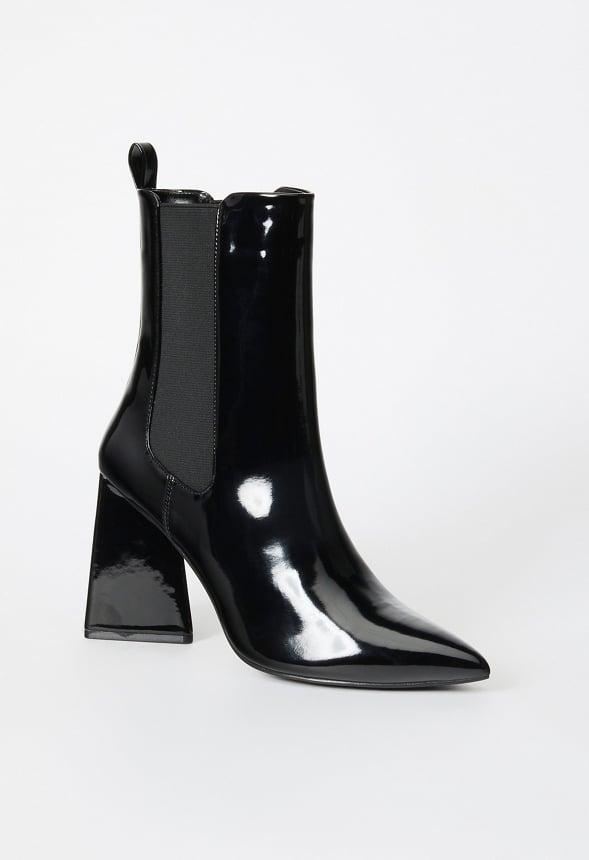 JustFab Margaux Platform Loafer Pump Womens Black/ White Size 8.5 Product Image