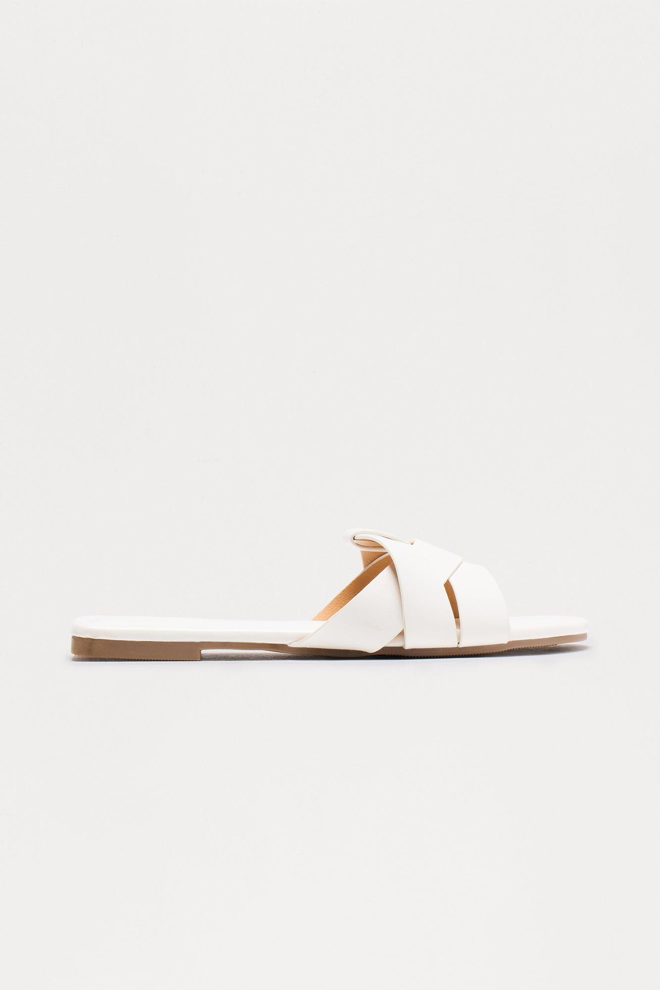 Antonia Slip On Sandals - White Product Image