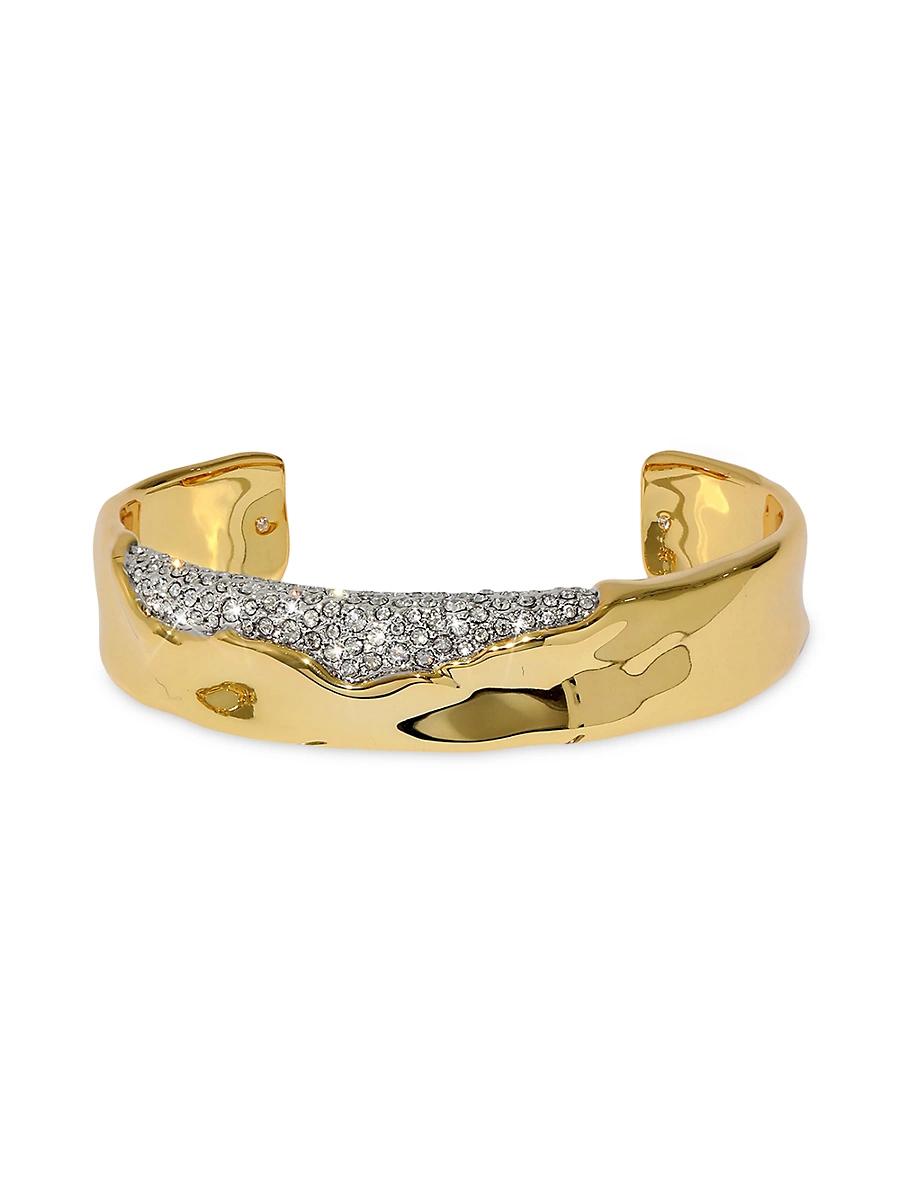 Womens Solanales Crystal & 14KPlated Cuff Bracelet Product Image