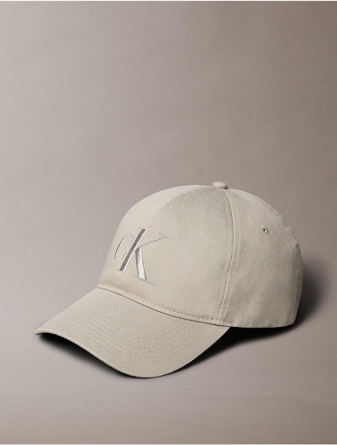 Calvin Klein Mens Twill Embroidered Monogram Logo Cap - Brown Product Image