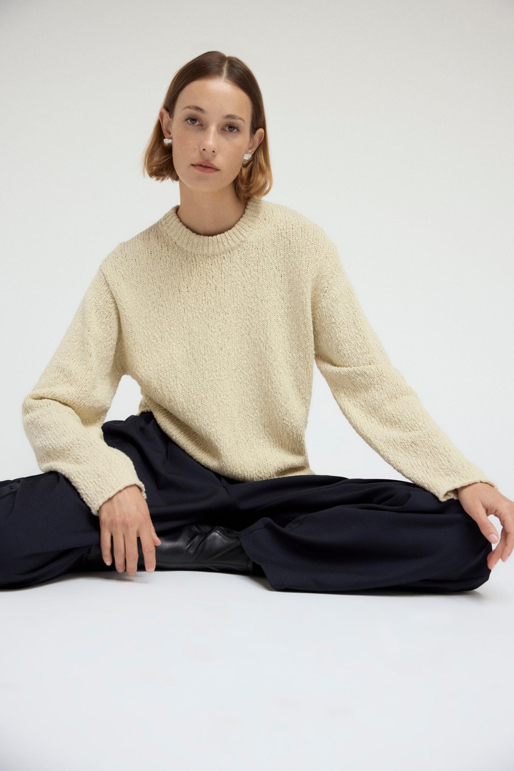 Sonya Textured Organic Cotton Sweater Product Image