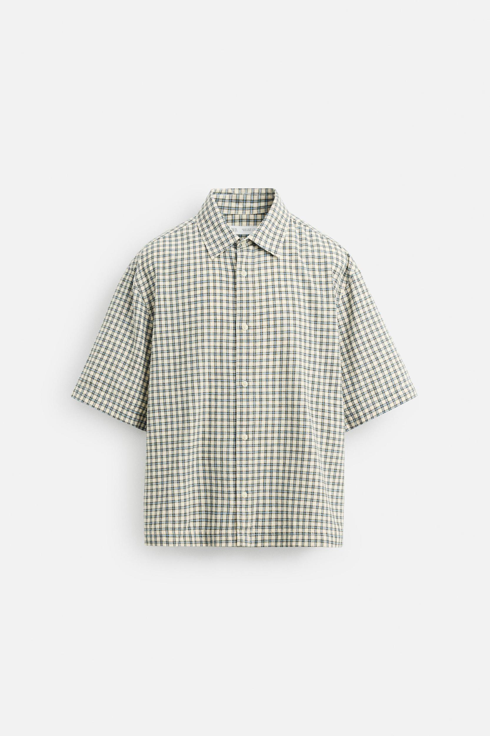 BOXY FIT PLAID SHIRT Product Image