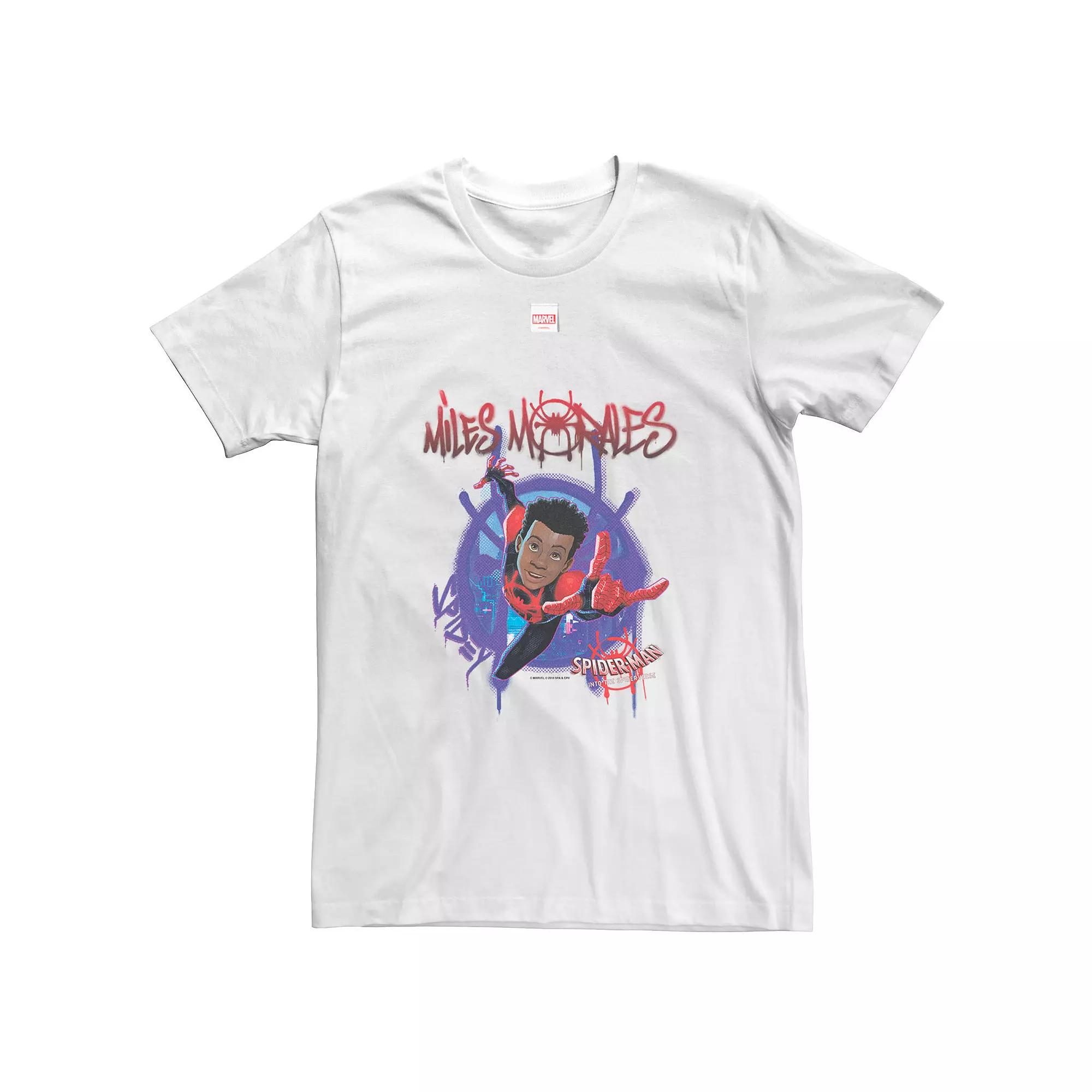 Big & Tall Marvel Spiderverse Miles Morales Splat Tee, Men's,  Product Image