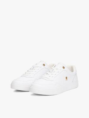 Metallic Accent Leather Court Sneaker Product Image