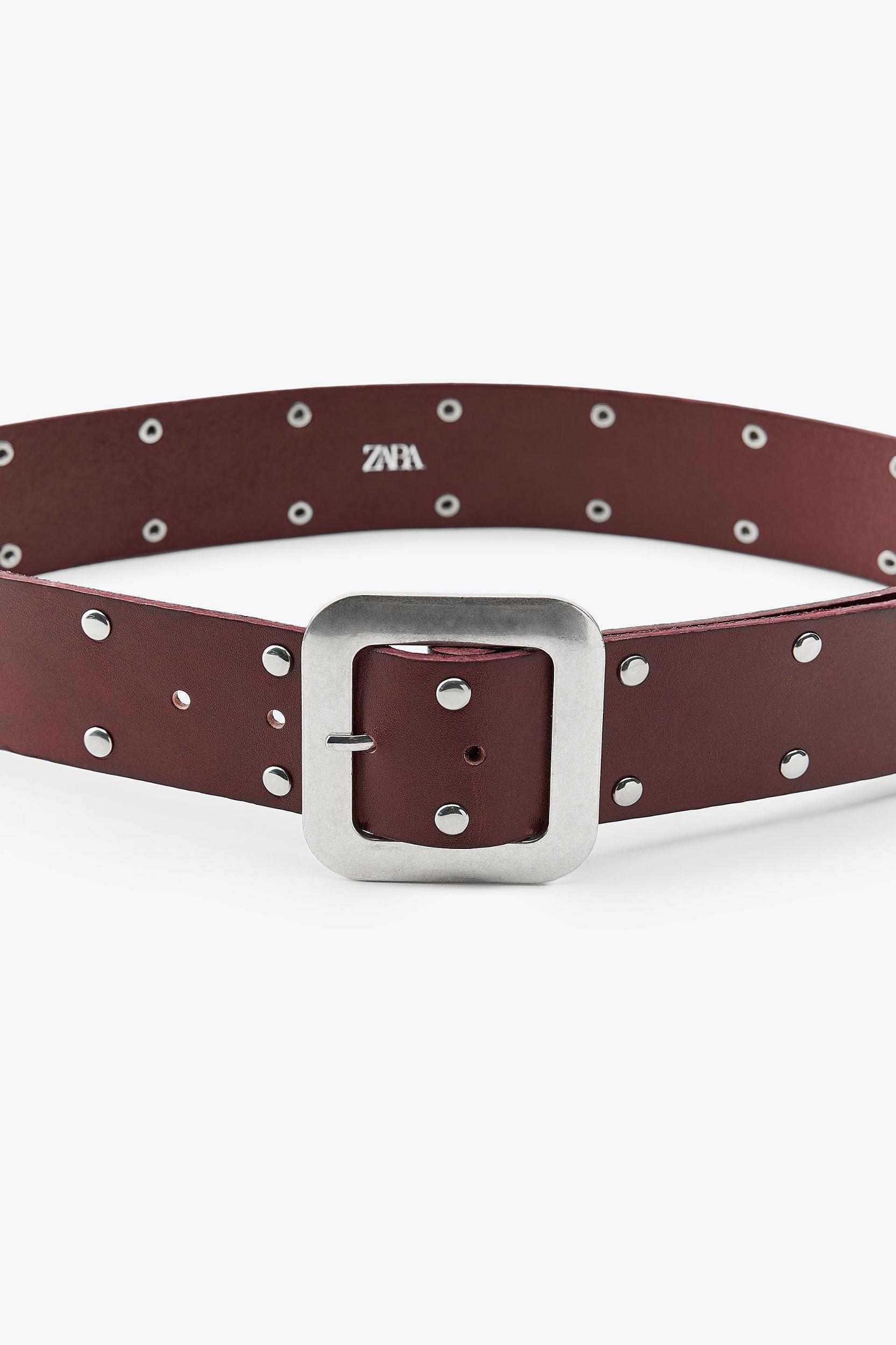 STUDDED LEATHER BELT Product Image