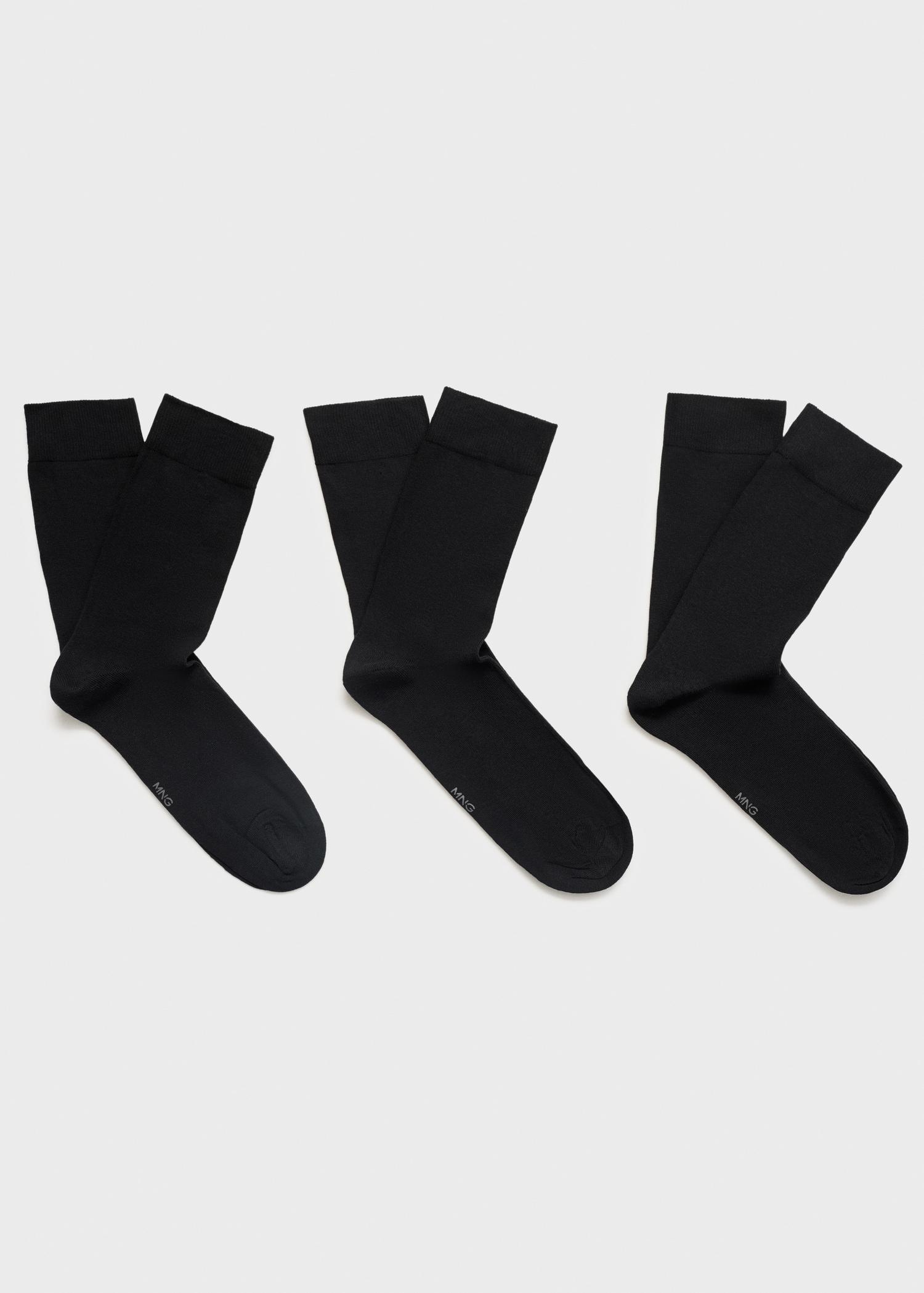 Pack of 3 cotton socks - Men | MANGO USA Product Image