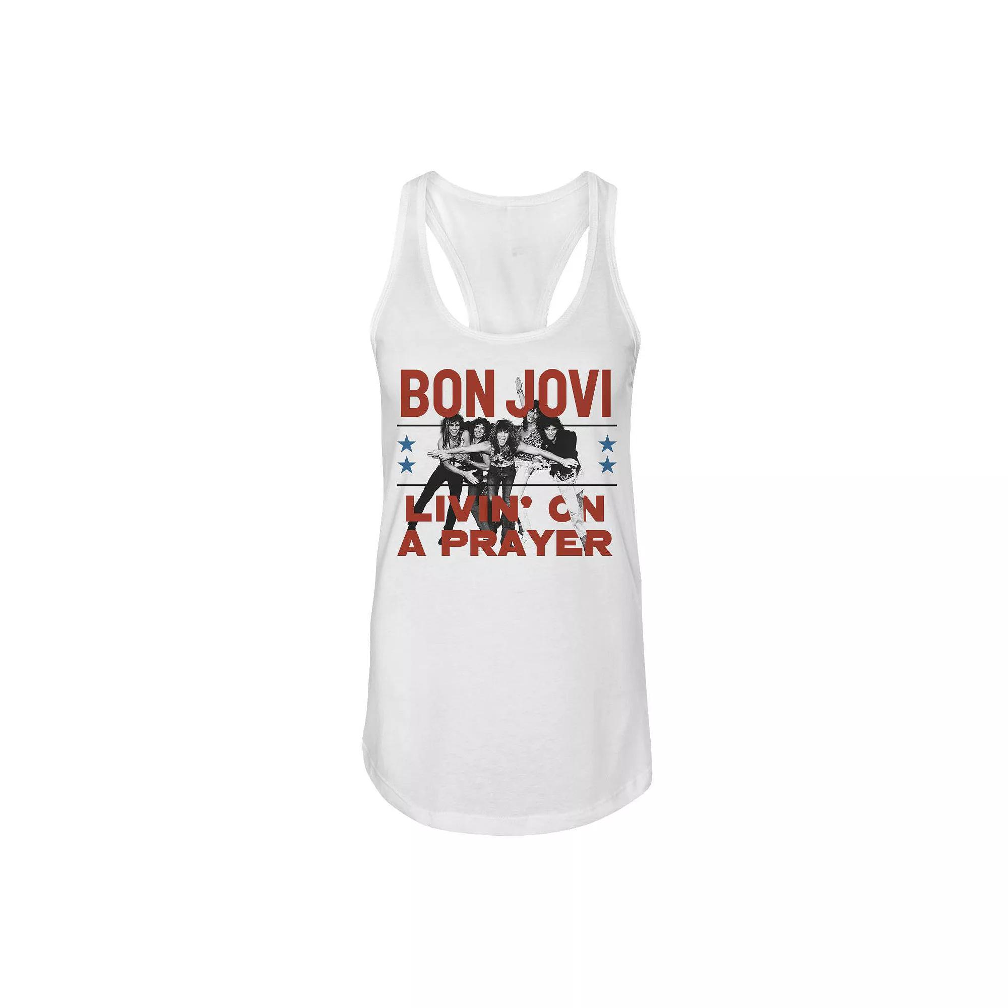 Junior's Bon Jovi Livin Graphic Tank, Girl's,  Product Image