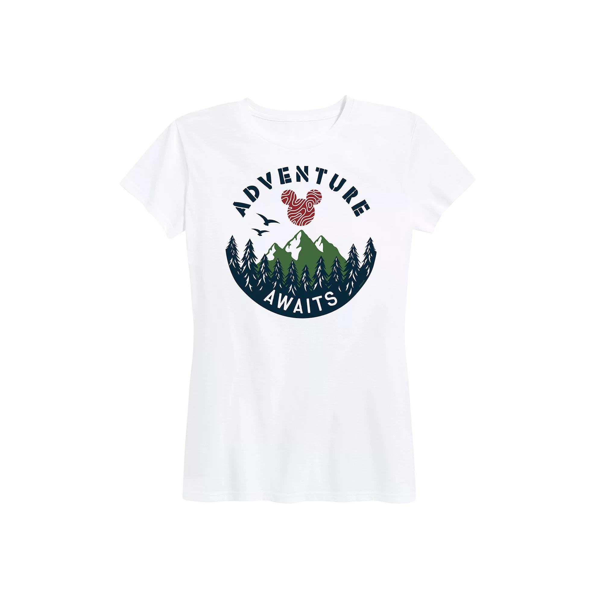 Disney's Mickey Mouse Women's Adventure Awaits Graphic Tee,  Product Image