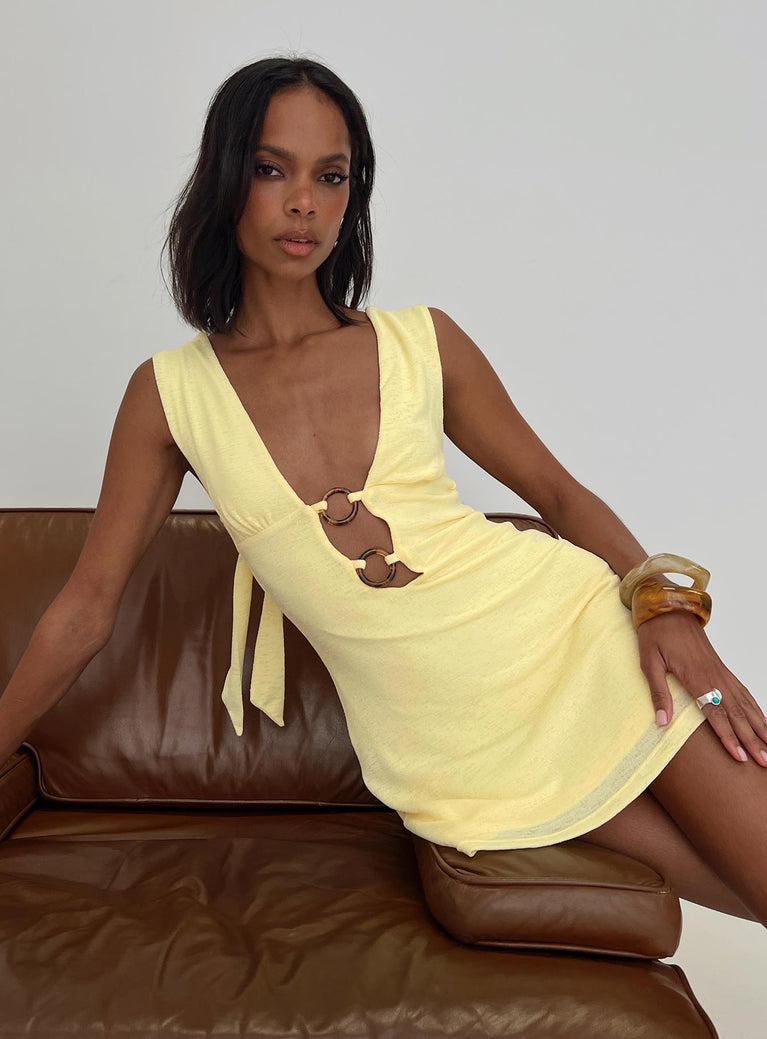 Steward Mini Dress Lemon Product Image