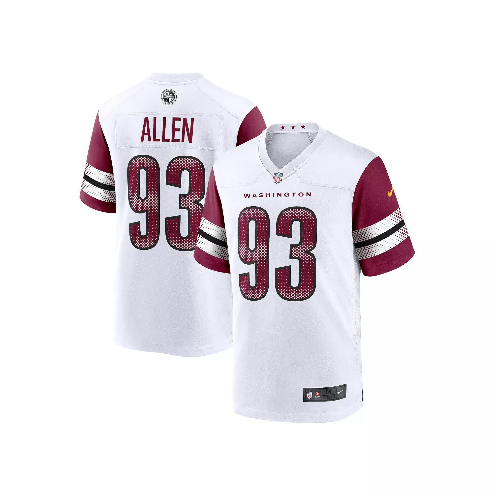 Men's Nike Jonathan Allen White Washington Commanders Game Jersey, Size: Large, Wft White Product Image
