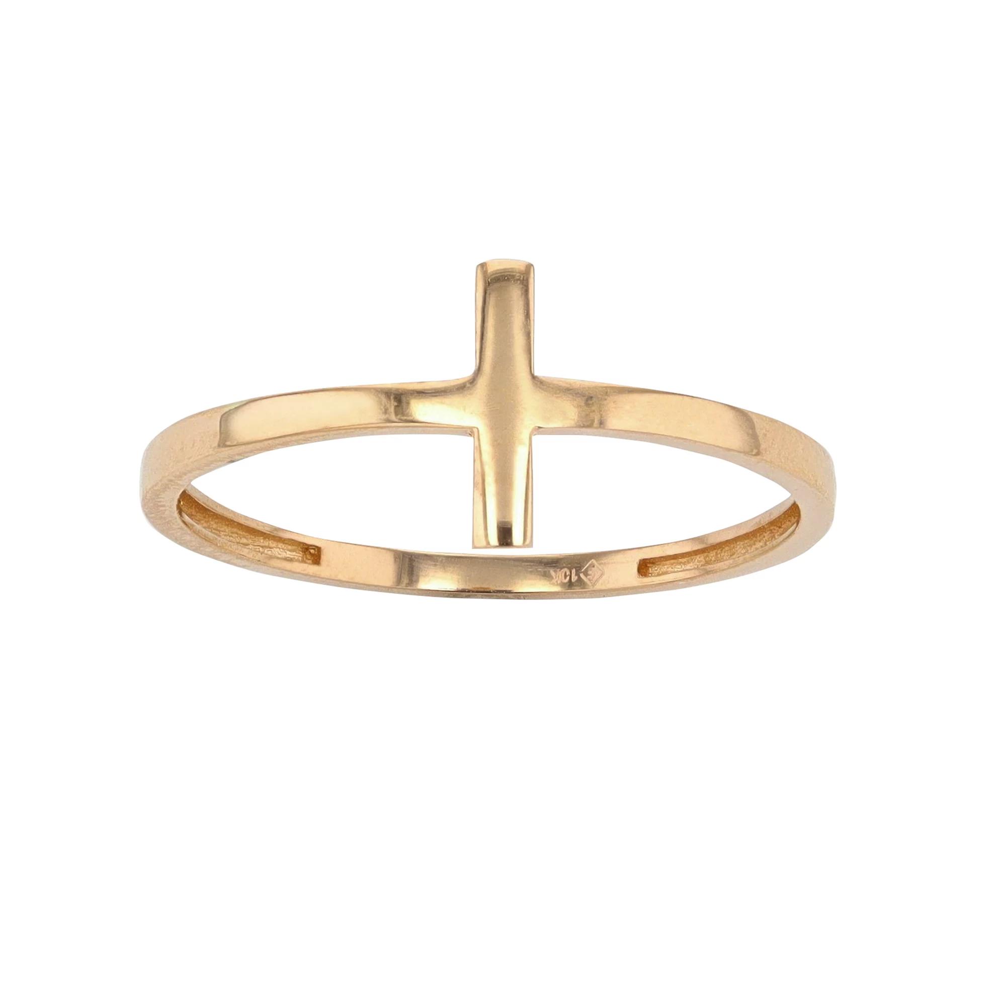 Au Naturale 10k Gold Cross Ring, Women's, Size: 7 Product Image