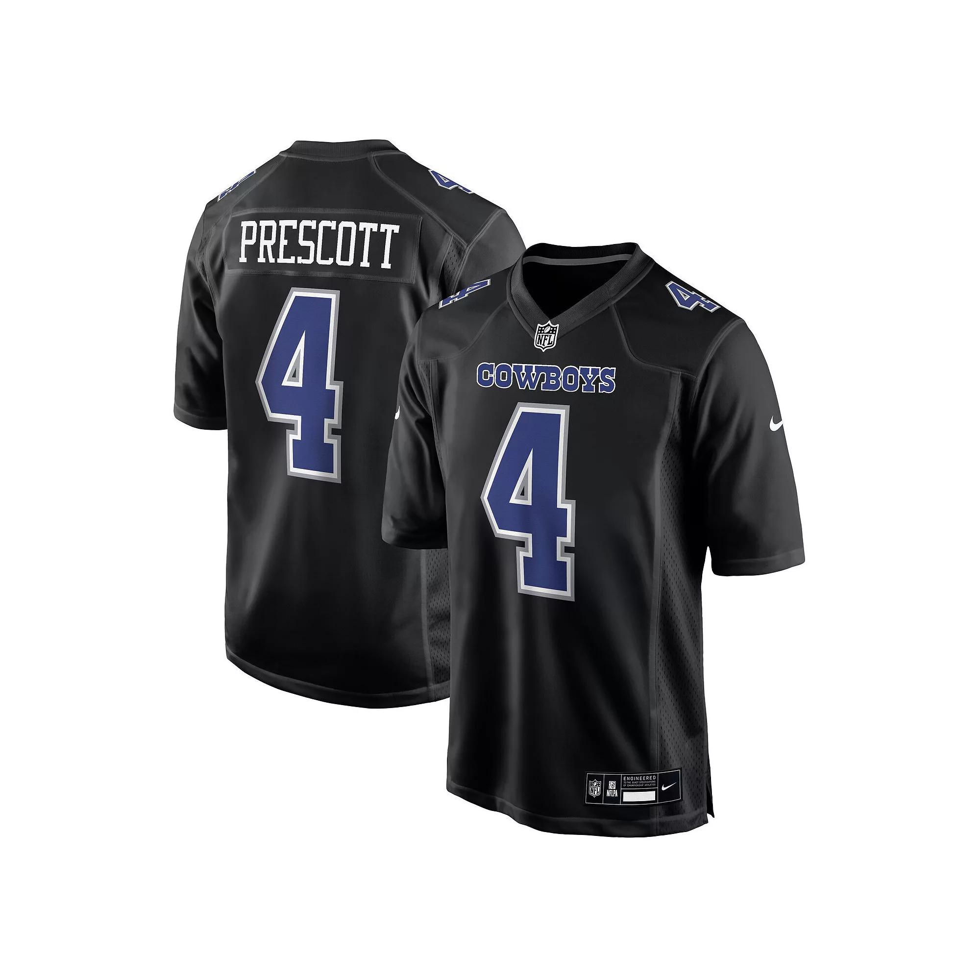 Men's Nike Dak Prescott Carbon Black Dallas Cowboys Fashion Game Jersey, Size: Large Product Image