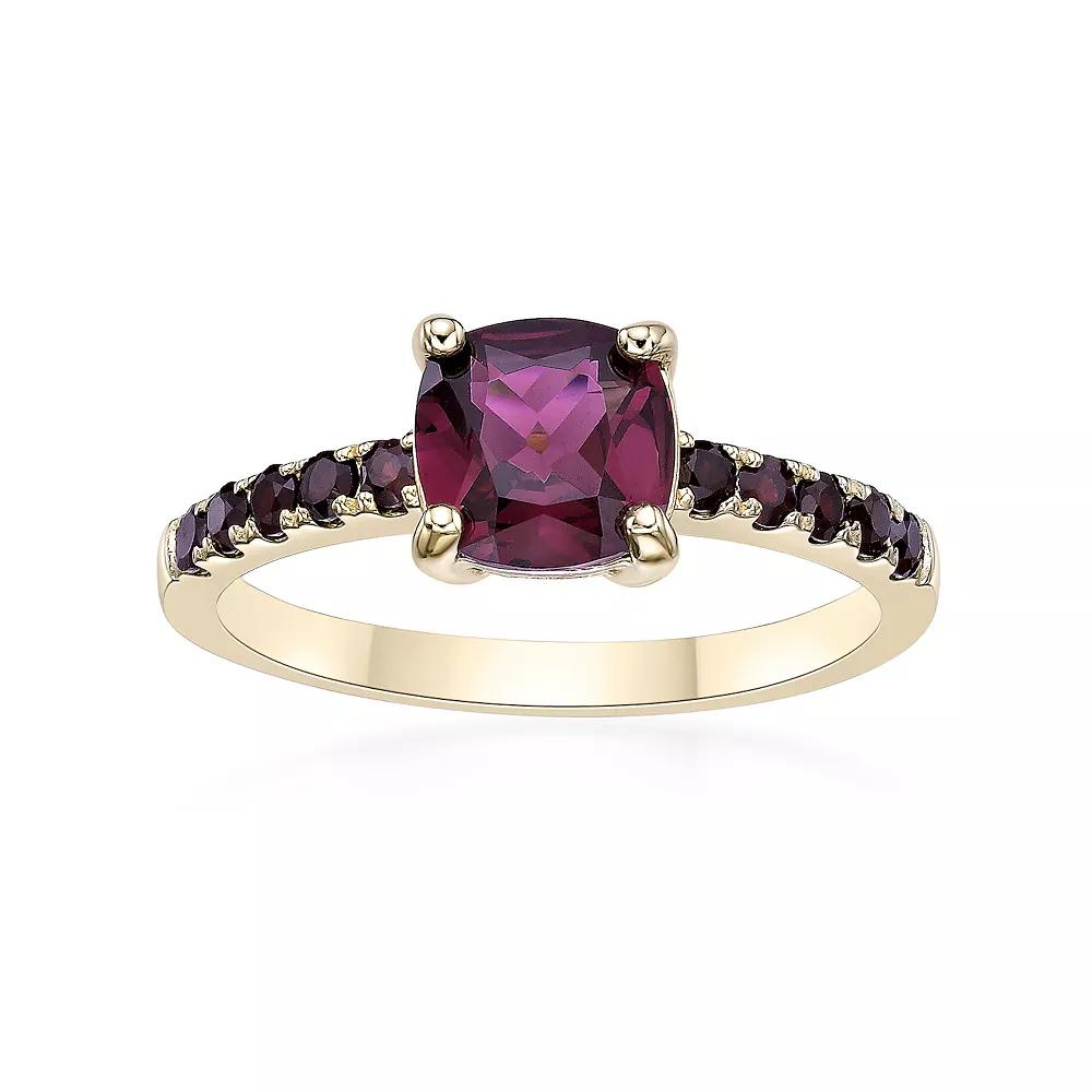 Gemminded 2 Micron Gold Over Silver Garnet Ring, Women's, Size: 9, Gold Tone Product Image