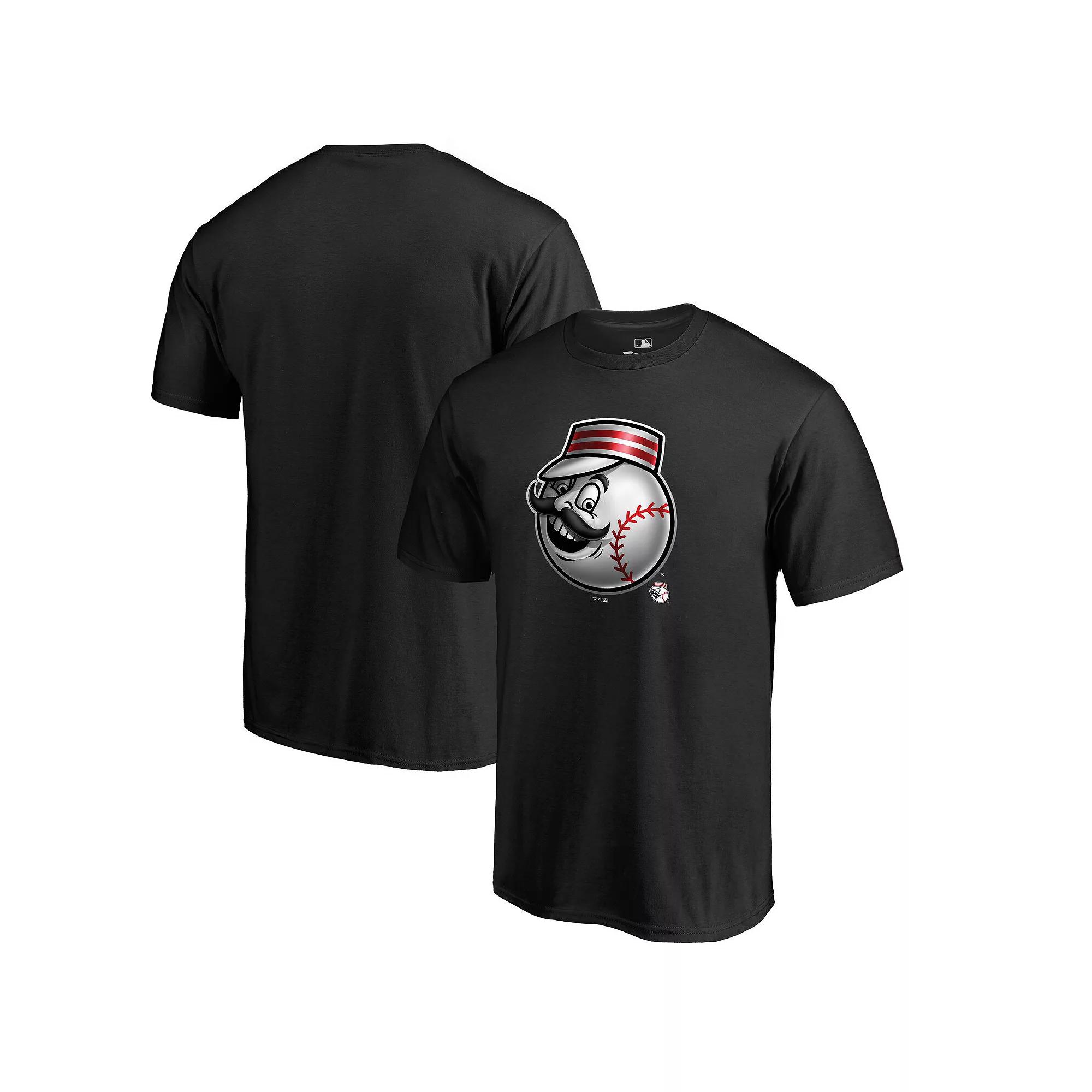 Men's Fanatics Branded Black Cincinnati Reds Midnight Mascot T-Shirt, Size: XL, Red Black Product Image