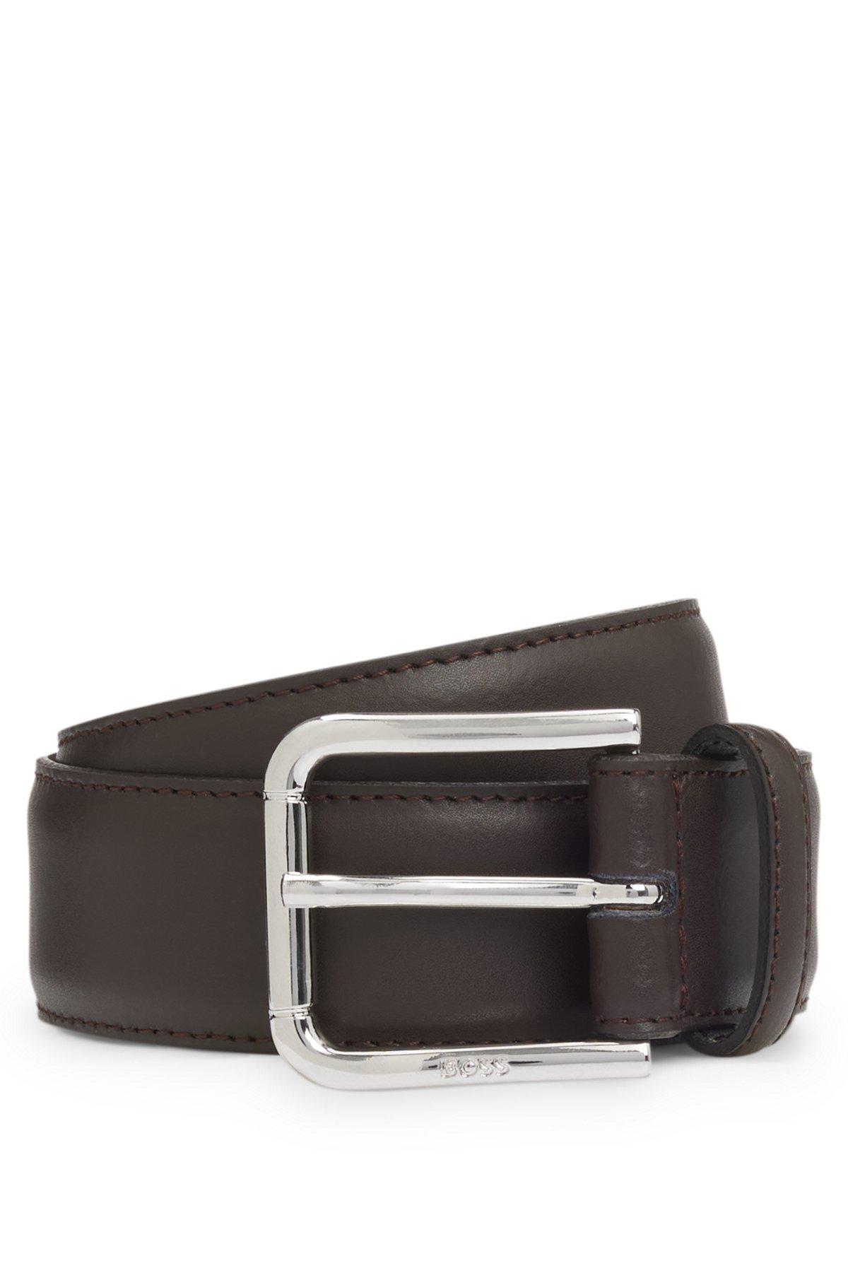 Italian-leather belt with pin buckle Product Image