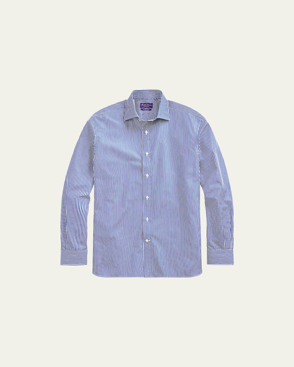 Mens Aston Striped Tailored Long-Sleeve Dress Shirt Product Image