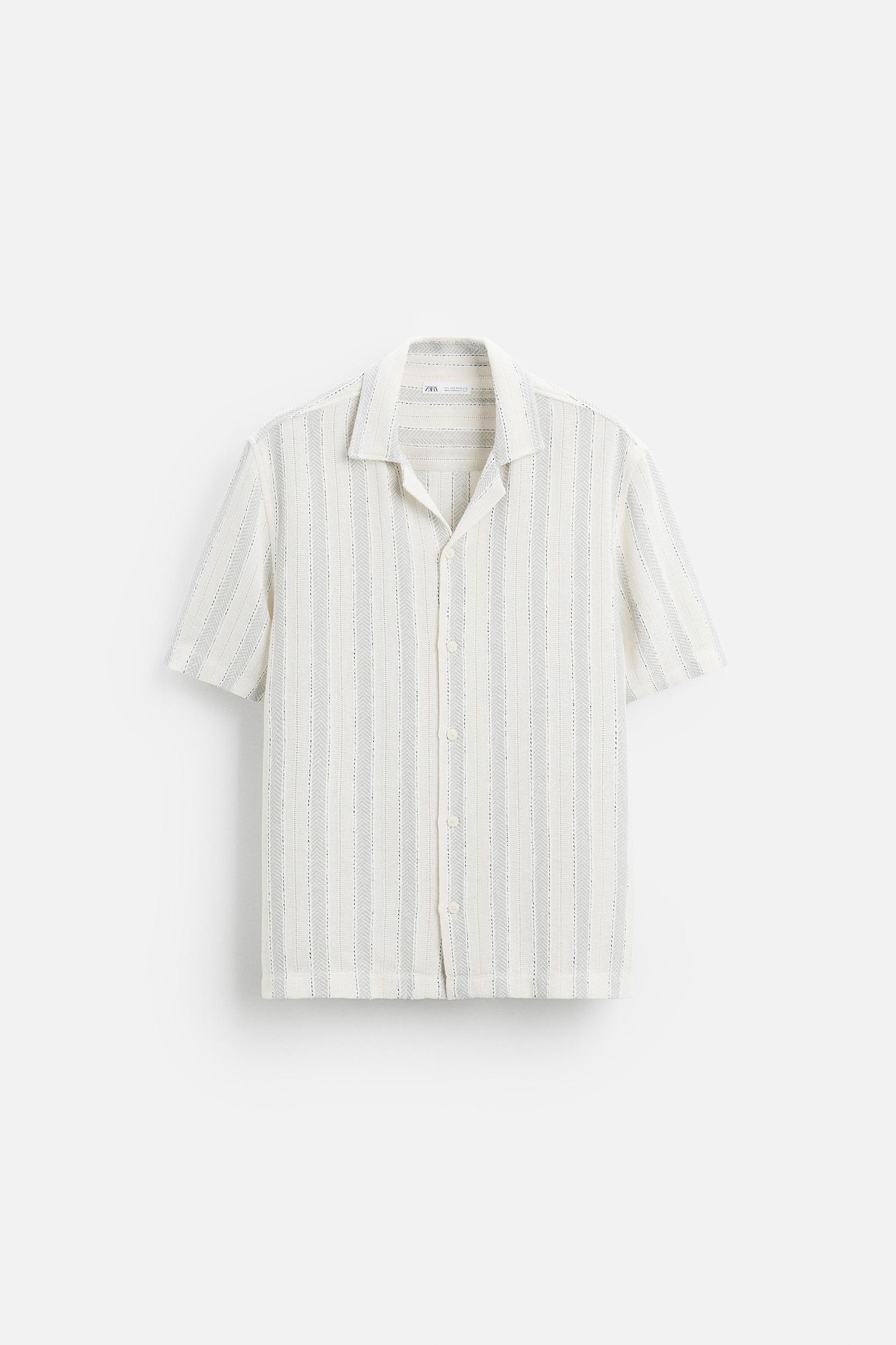 TEXTURED STRIPED SHIRT Product Image
