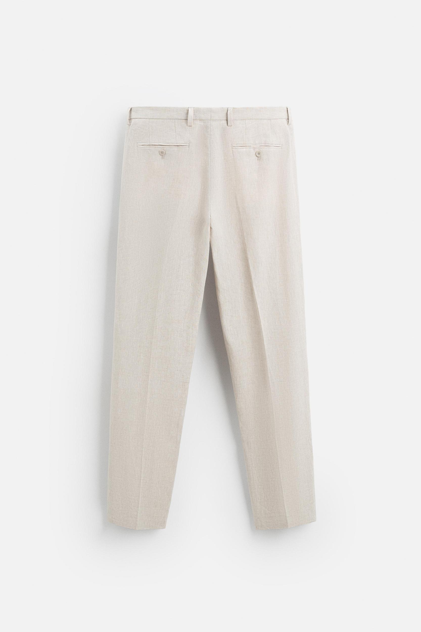 SUIT PANTS IN 100% LINEN Product Image