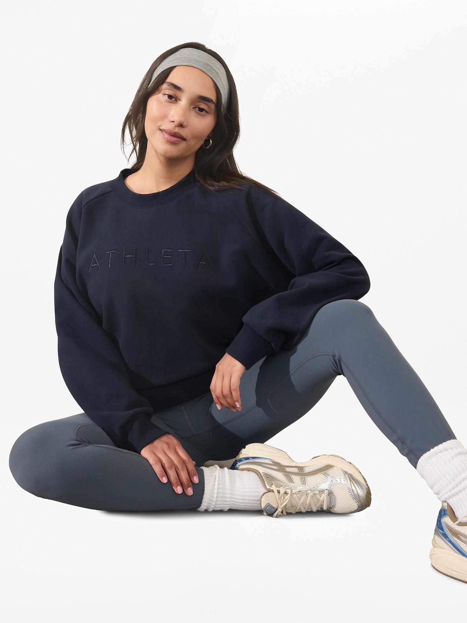 Athleta Embroidered Crew Sweatshirt Product Image