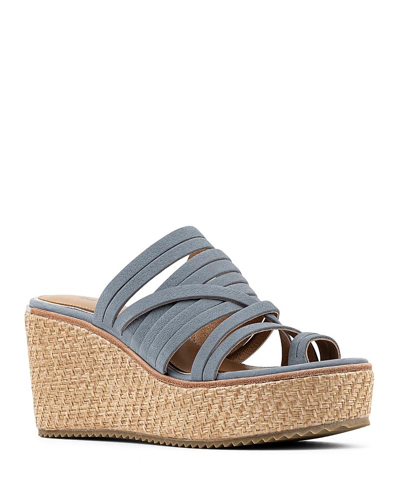 Donald Pliner Womens Leather Toe Loop Wedge Slide Sandals Product Image
