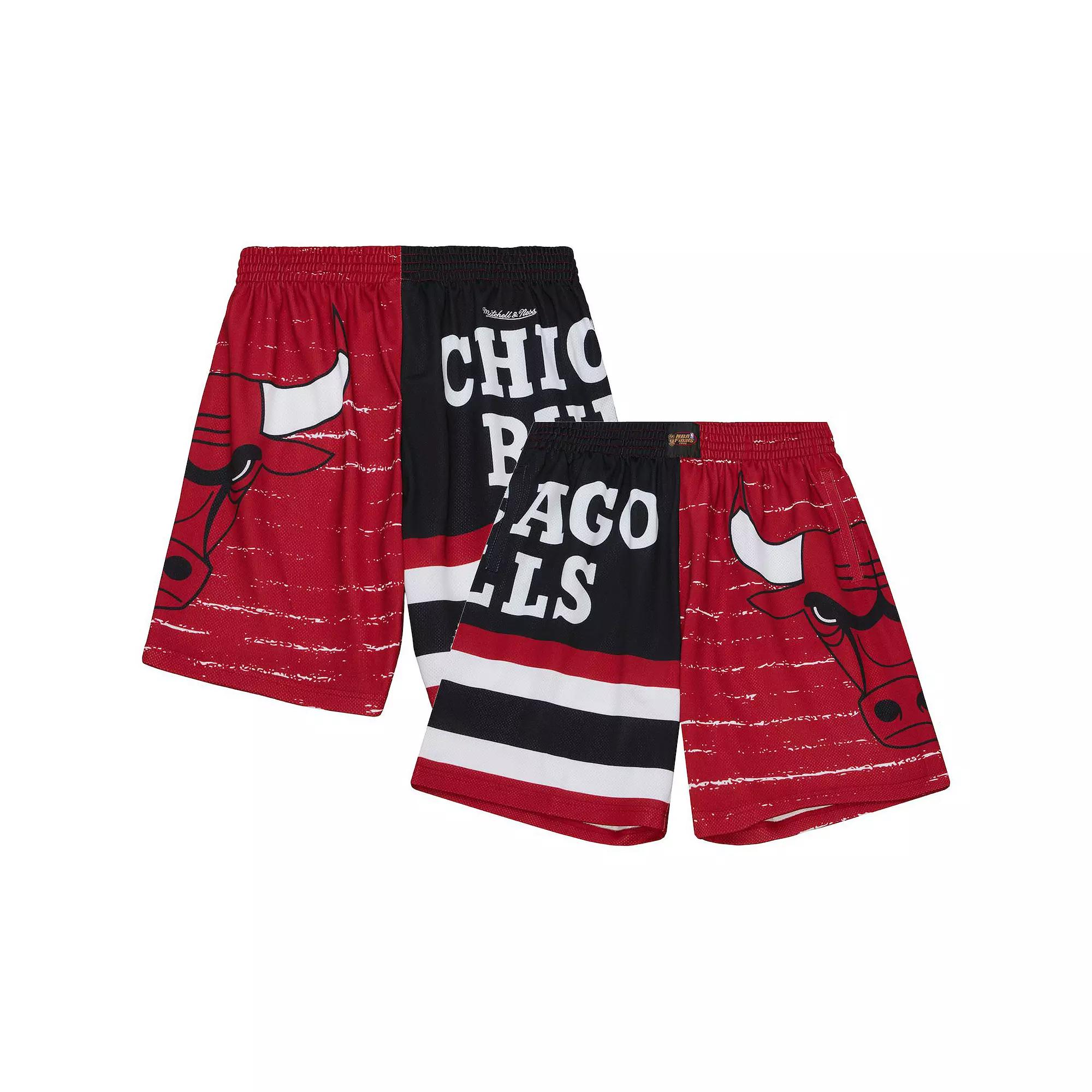 Men's Mitchell & Ness Red/Black Chicago Bulls Jumbotron 3.0 Shorts, Size: Medium Product Image