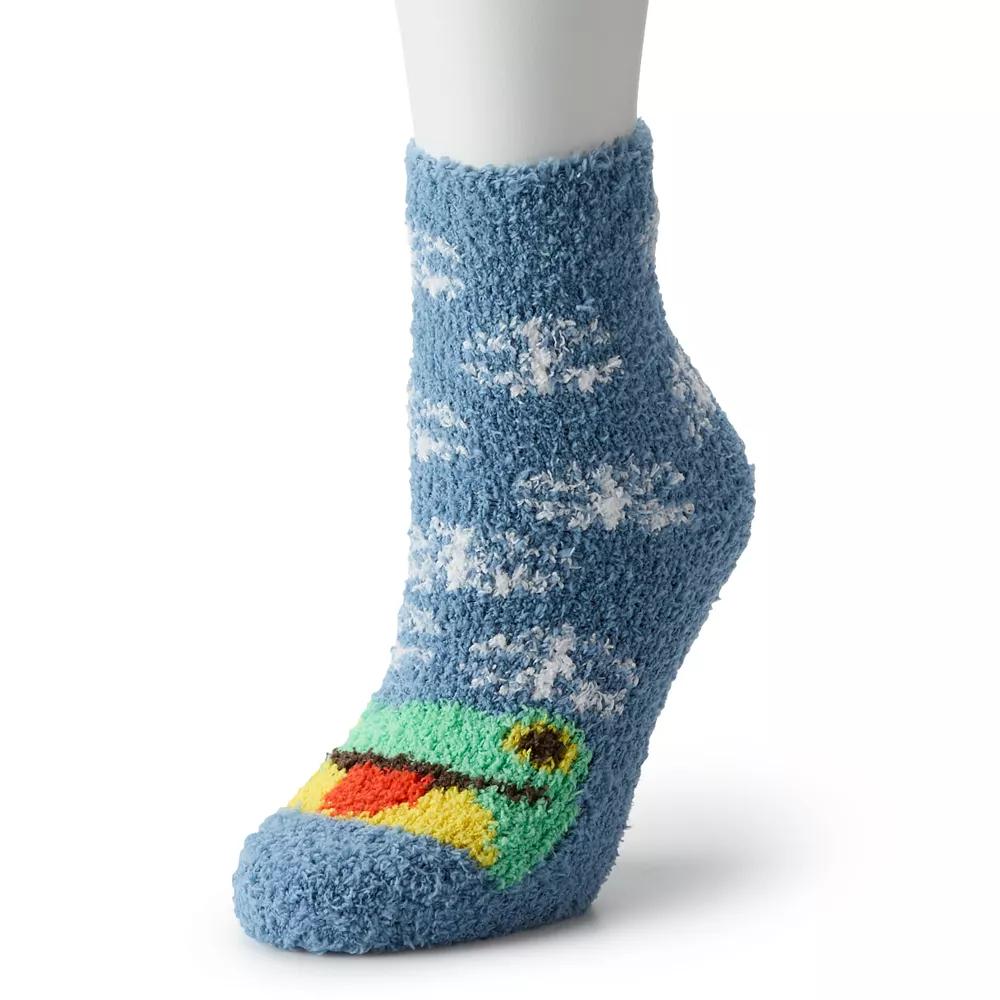 Women's Shine Frog Cozy Slipper Socks, Size: 9-11, Blue Frog Product Image