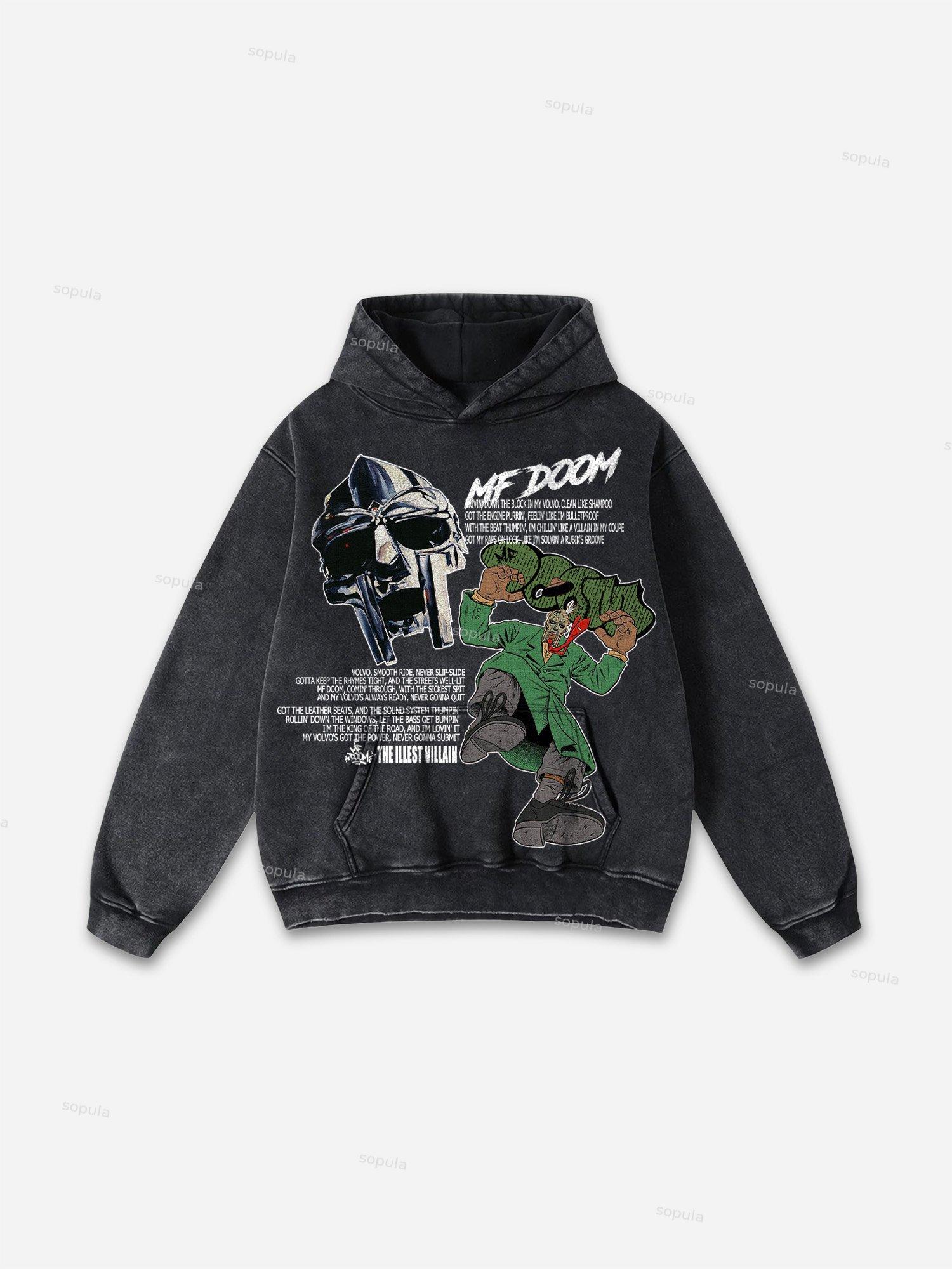 JoJo Bizarre Adventure Stardust Fighter Graphic Washed Hoodie Product Image