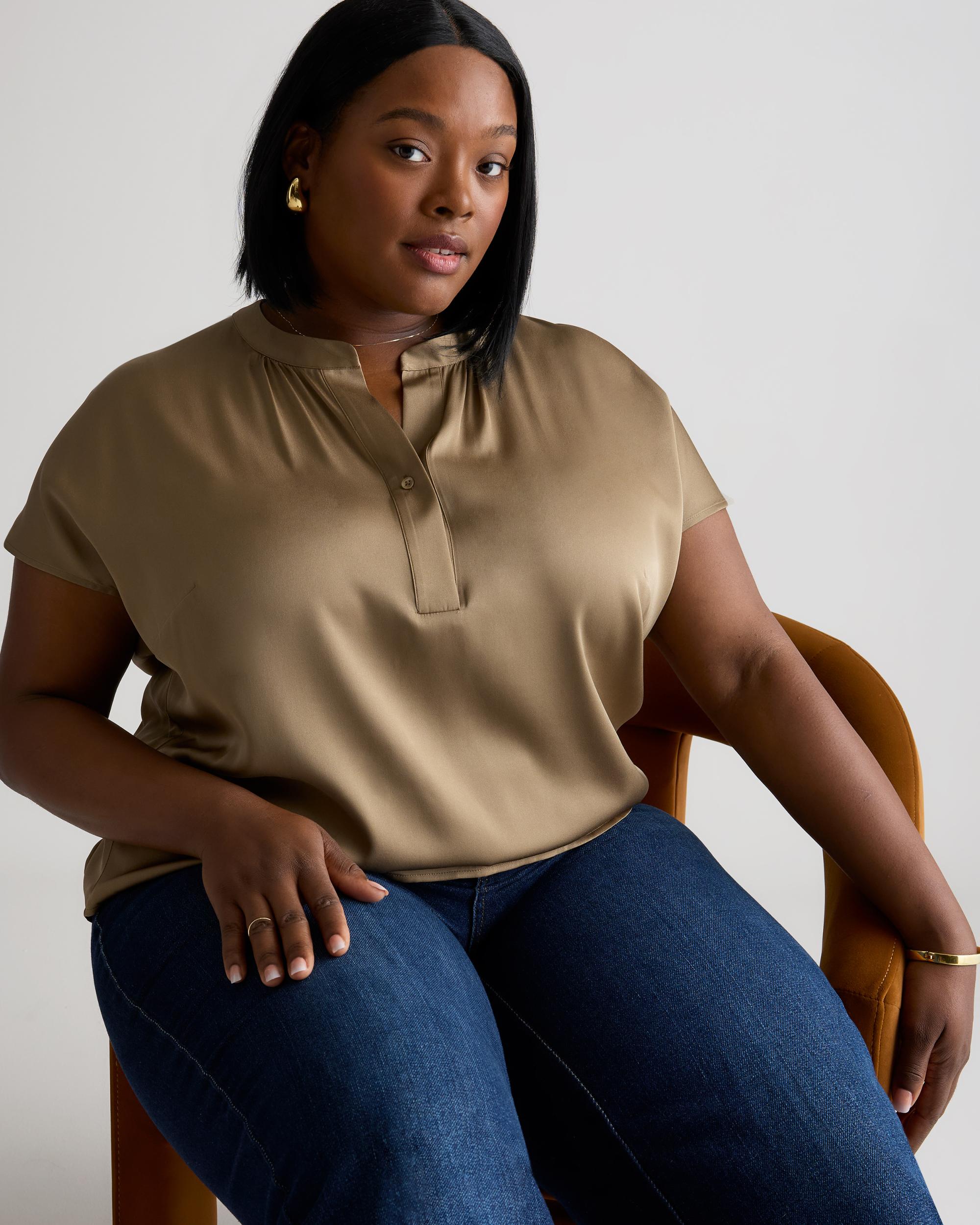 Quince | Women's Washable Stretch Silk Dolman Sleeve Blouse Mulberry Silk Product Image