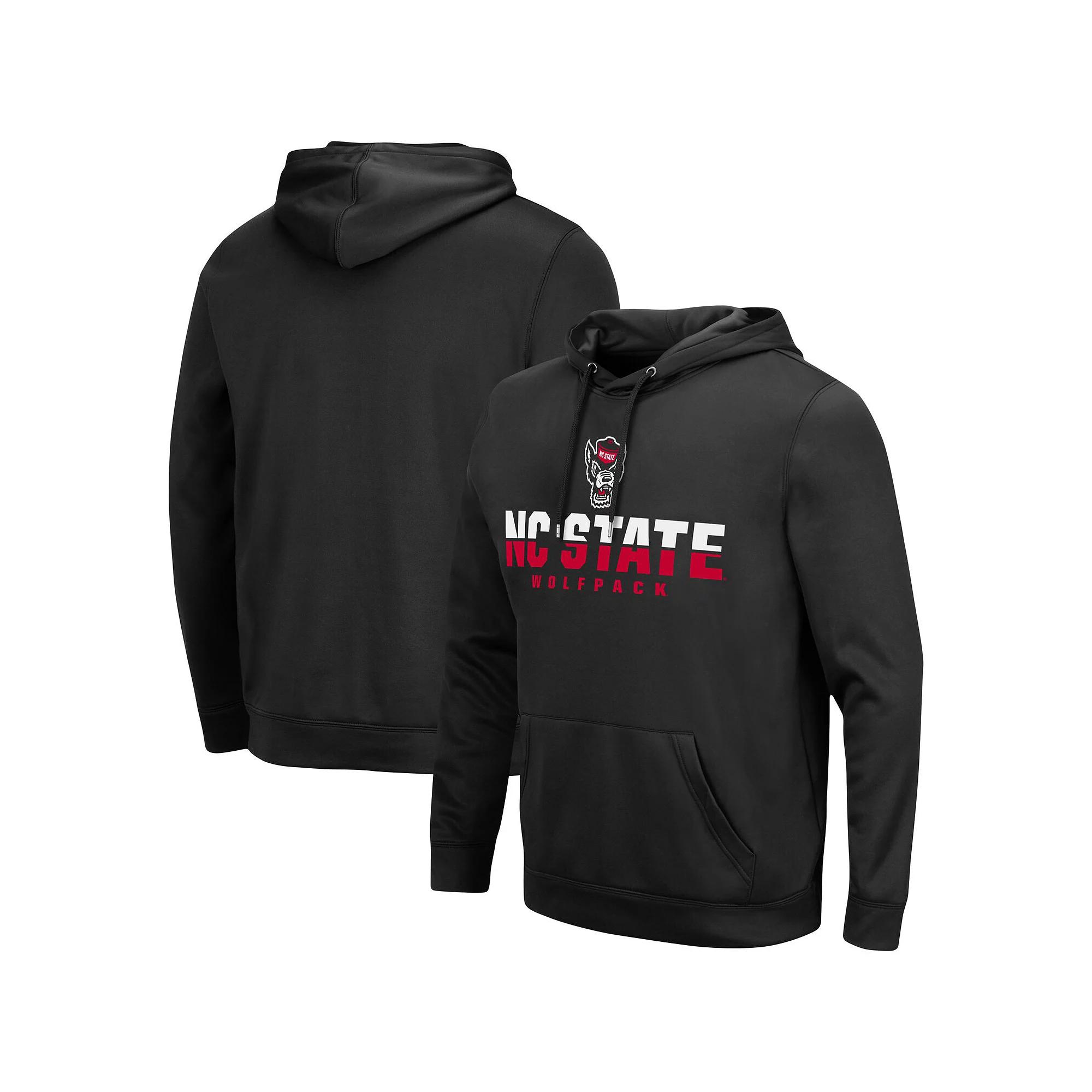 Men's Colosseum Black Stanford Cardinal Blackout 3.0 Pullover Hoodie,  Product Image