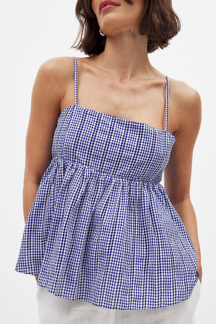 Cotton Open Back Strap Top Product Image