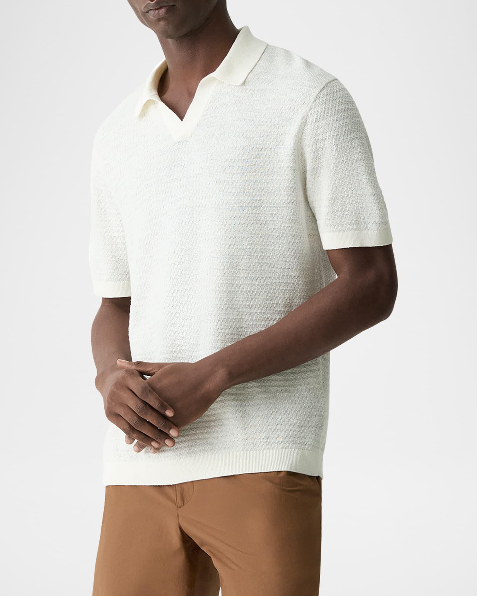 Men's Brenan Knit Short-Sleeve Johnny Collar Polo Sweater Product Image