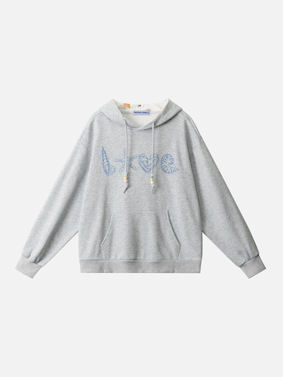 Aelfric Eden Embroidery Starfish Pullover Hoodie Product Image