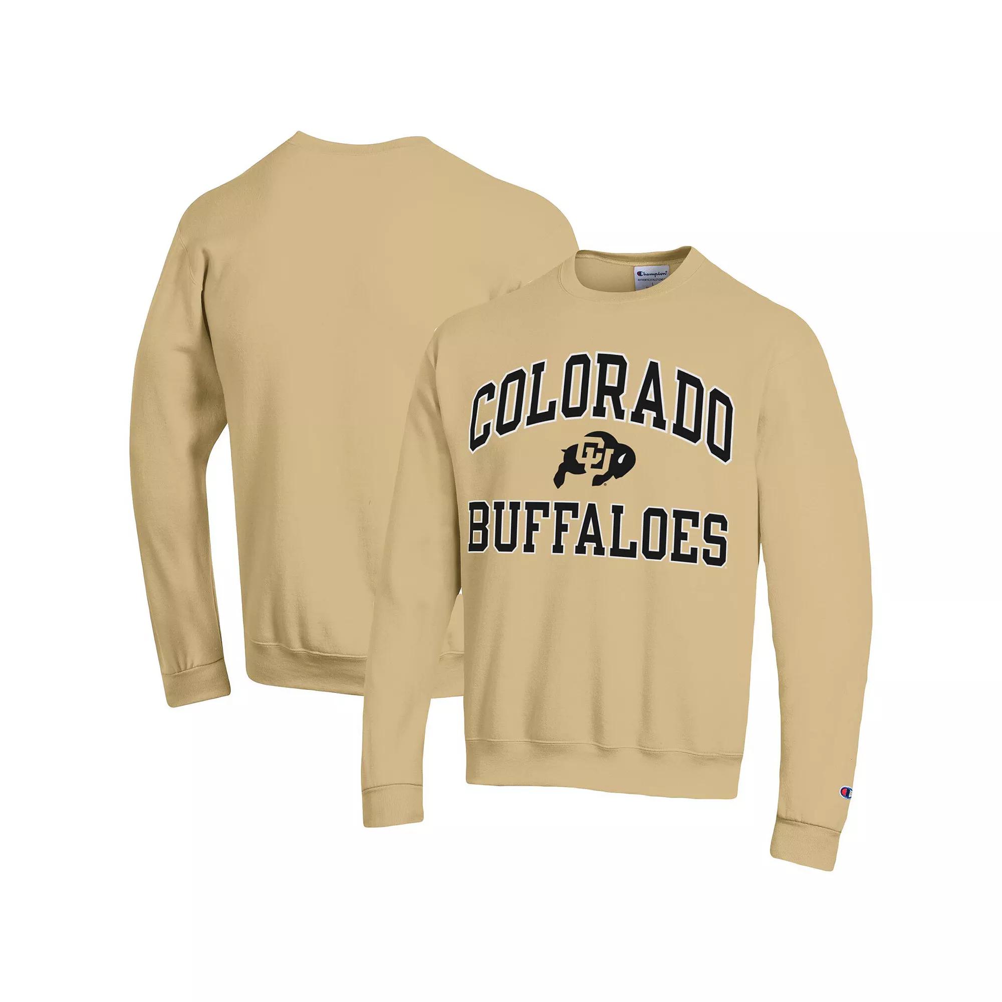 Men's Champion Gold Colorado Buffaloes High Motor Pullover Sweatshirt, Size: Large Product Image