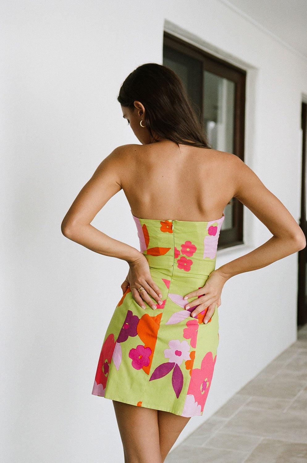 Drea Top - Lime Floral Product Image