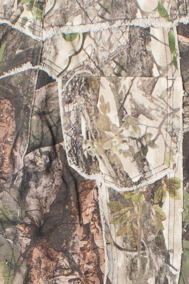 Patchwork Woodland Camo Jeans Product Image