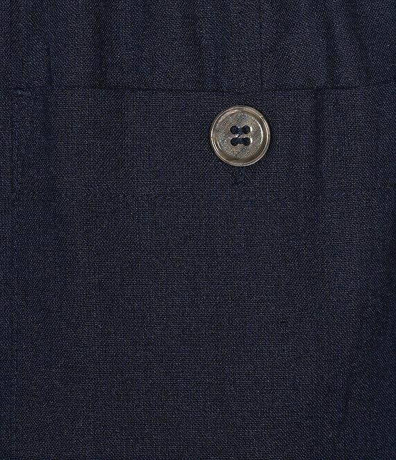 John Mark Front Button Detail Wide Leg Ankle Pants Product Image
