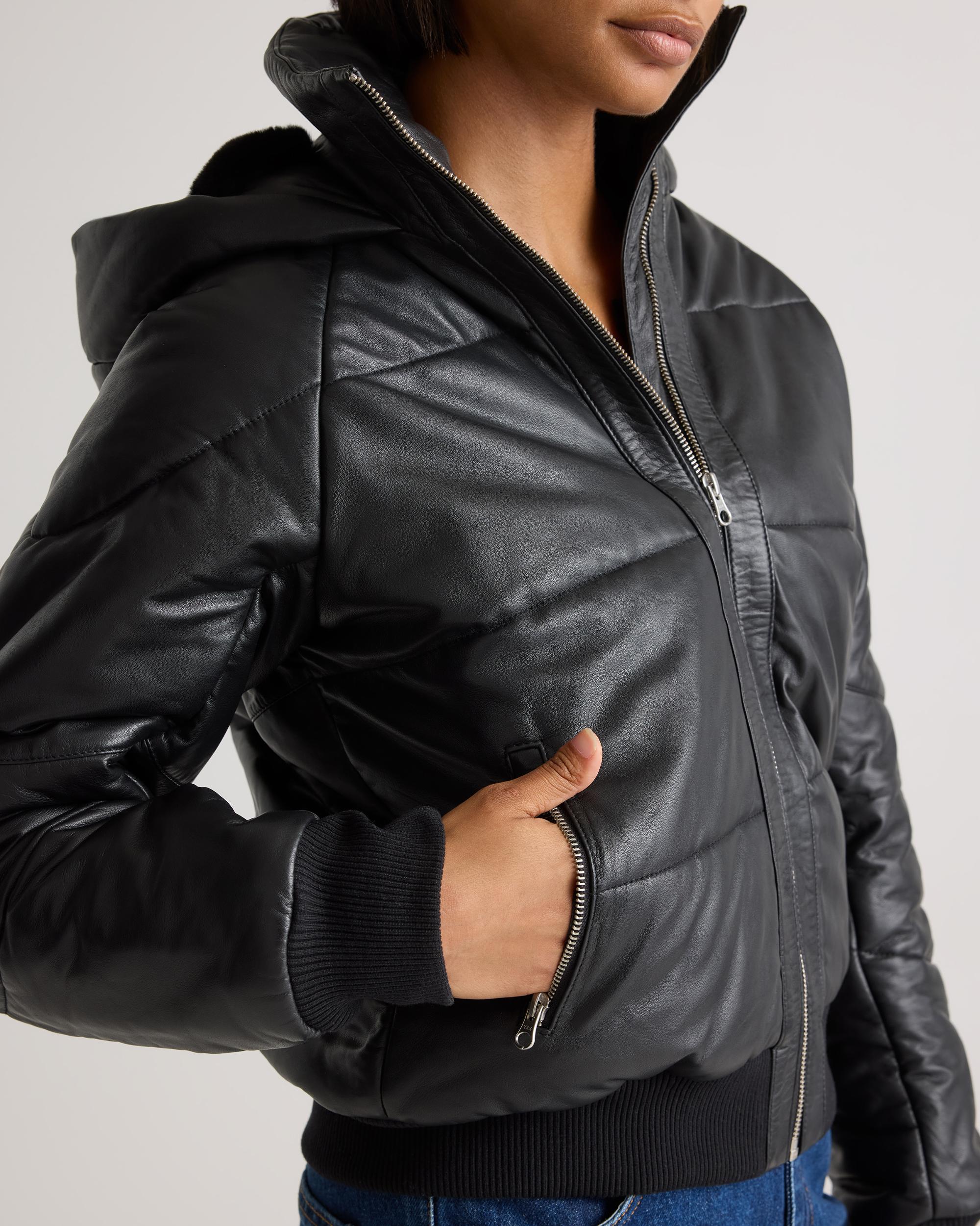 Quince | Women's Puffer Jacket Leather Product Image