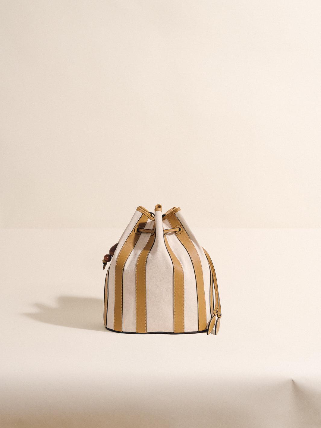 The Extra Large Drawstring in Striped Canvas Product Image