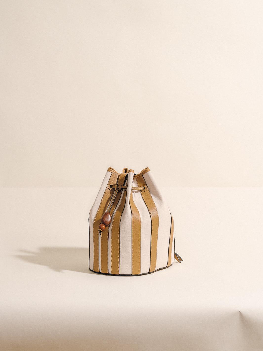 The Extra Large Drawstring in Striped Canvas Product Image