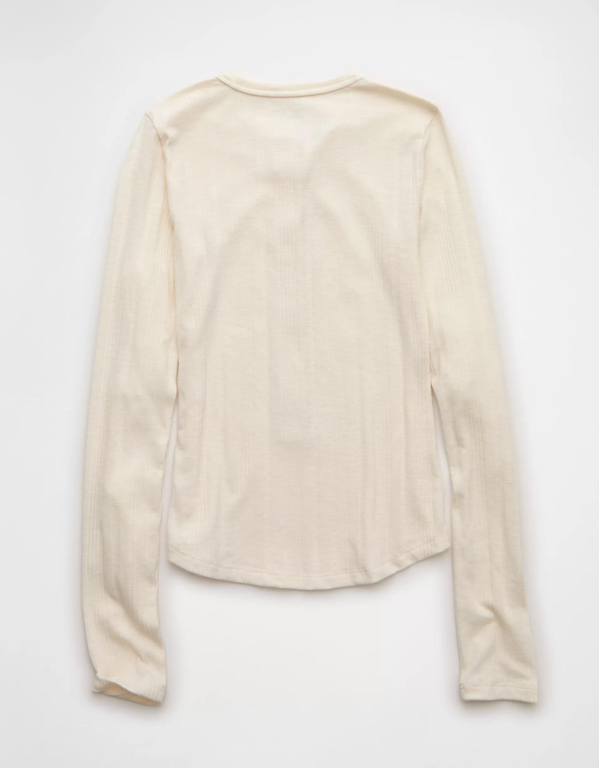 AE Long Sleeve Henley T-Shirt Product Image