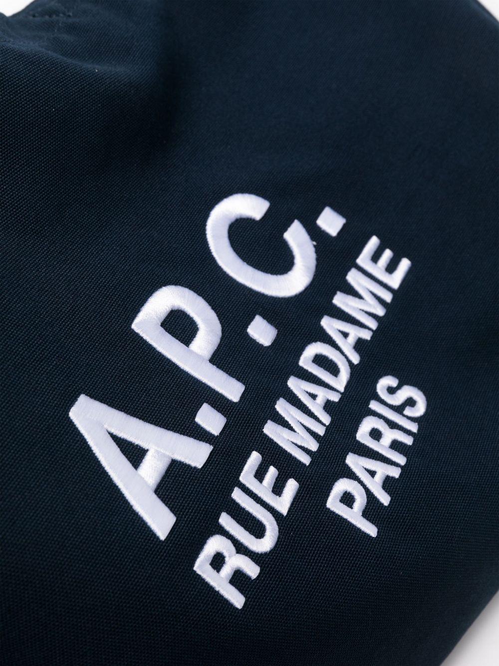 APC Navy Blue Canvas Diane Rue Madame Shopping Bag In Dark Navy Product Image