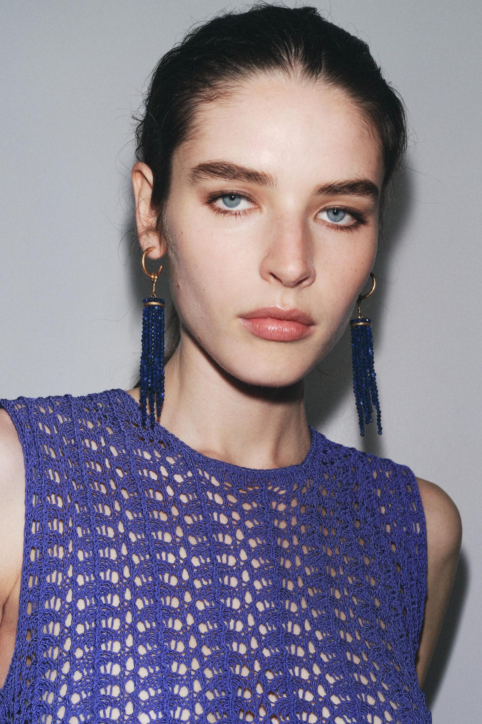 BEADED CASCADE EARRINGS Product Image