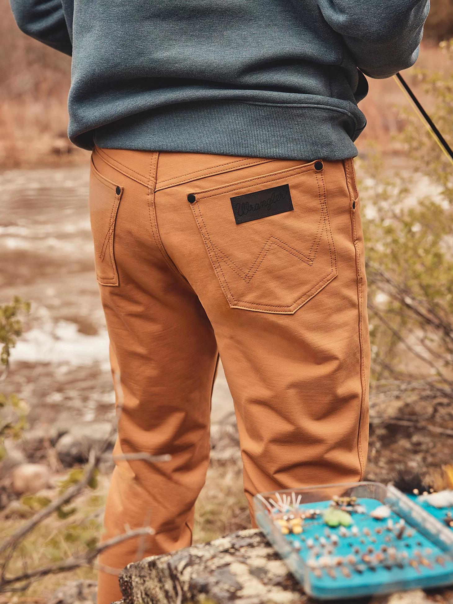 Wrangler All Terrain Gear Men's Techno Knit 5 Pocket Pant in Bistre Product Image