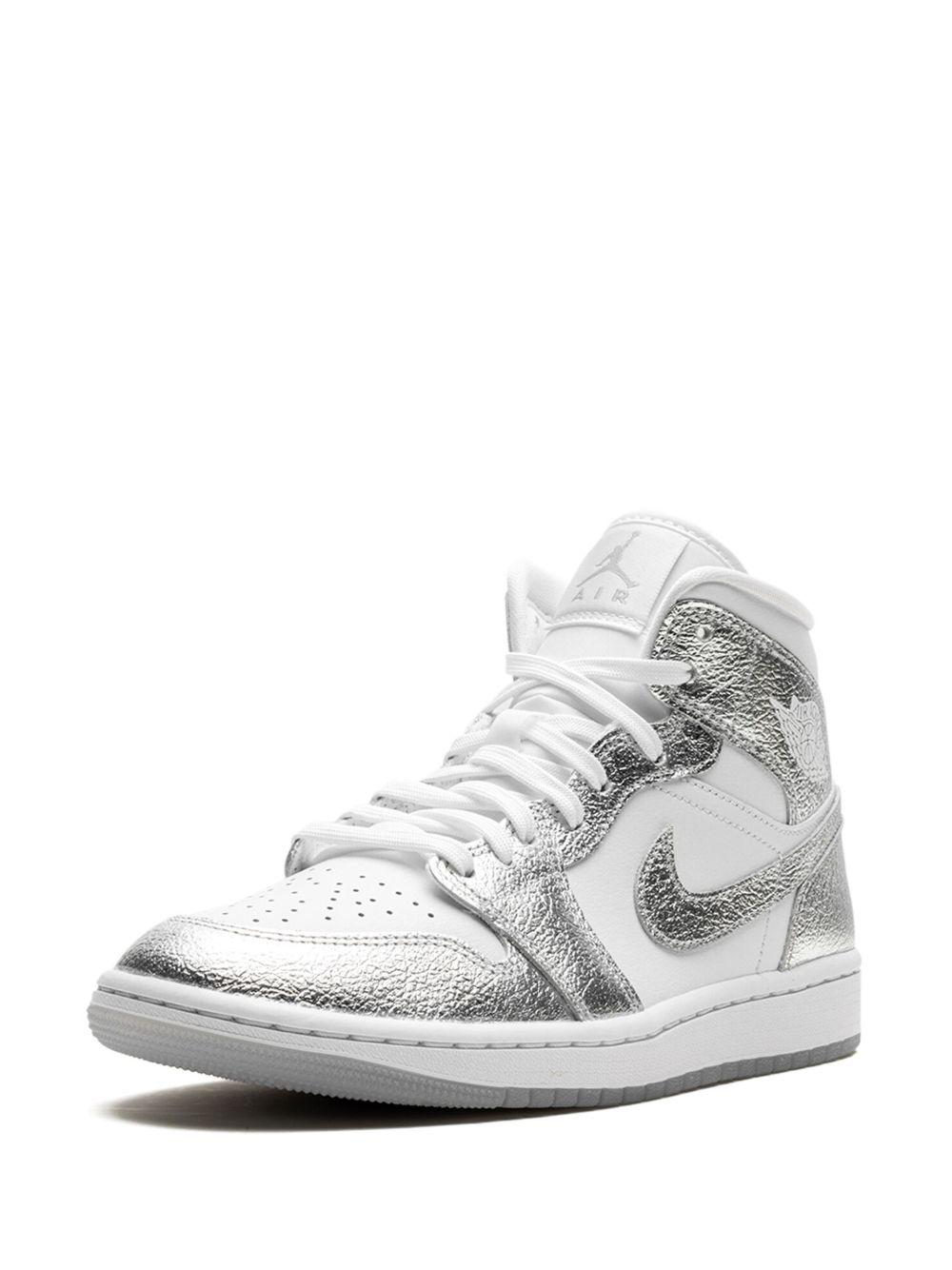 Air Jordan 1 Mid SE "Metallic Silver" sneakers Product Image