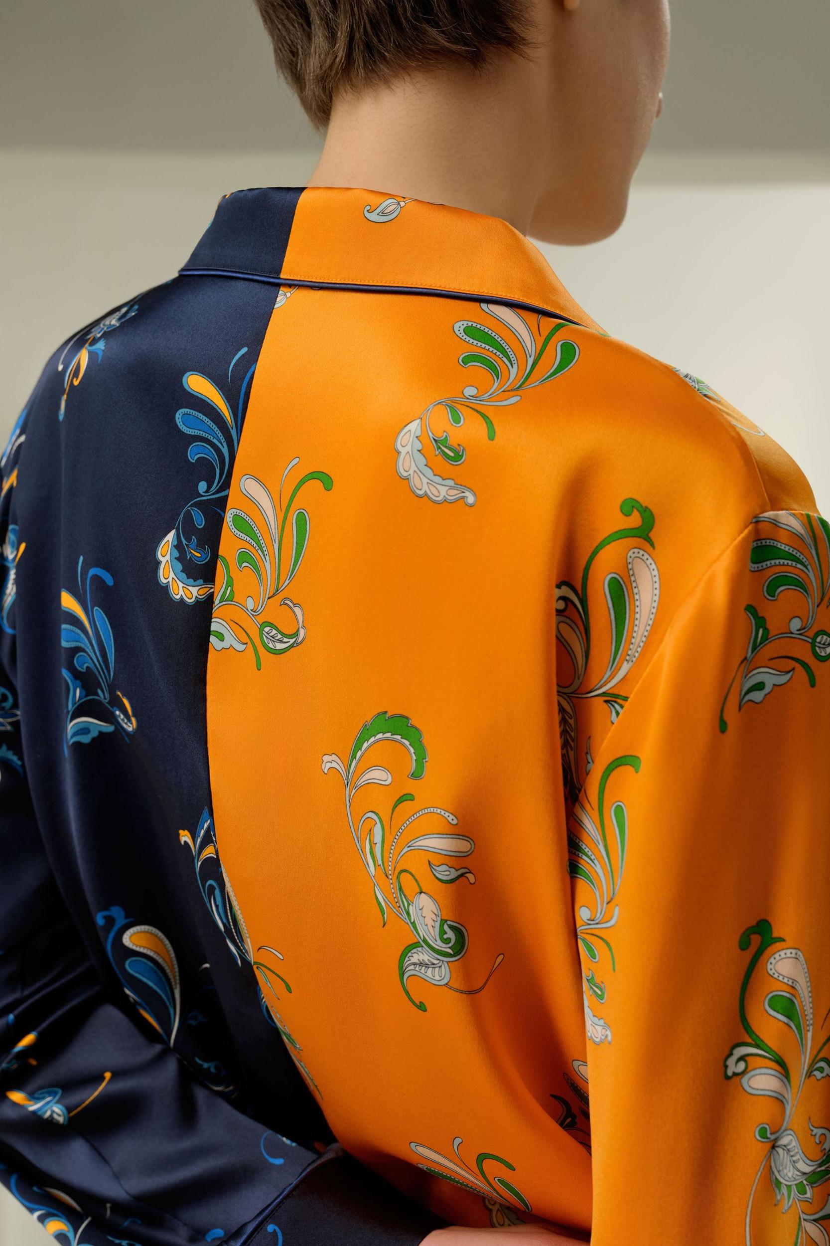 LSxES Two-Tone Printed Pajama Set Product Image