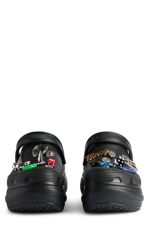 BALENCIAGA Platform Sandals Embellished Ventilation Holes In Black Product Image