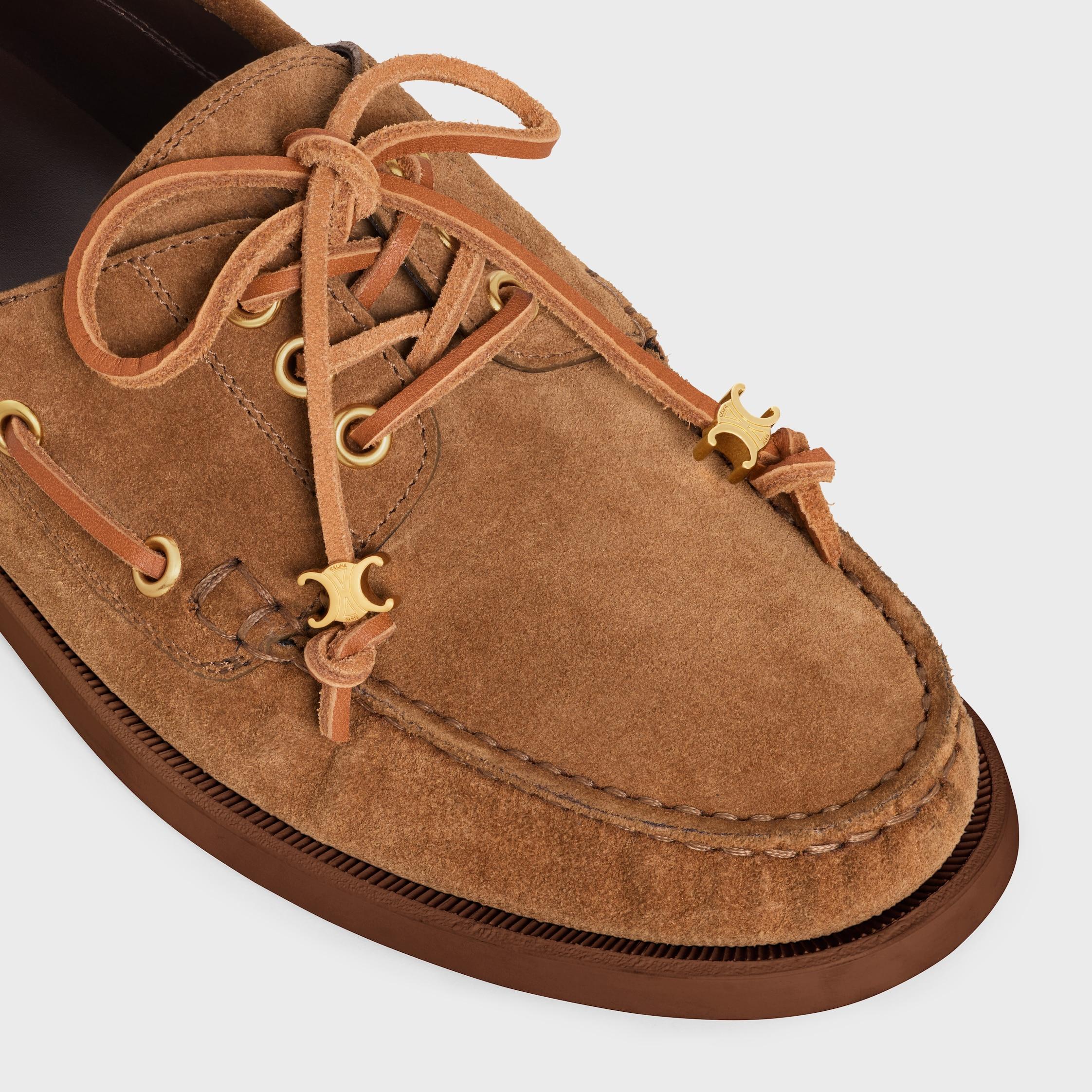 CELINE BATEAU LACE-UP IN SUEDE CALFSKIN Product Image
